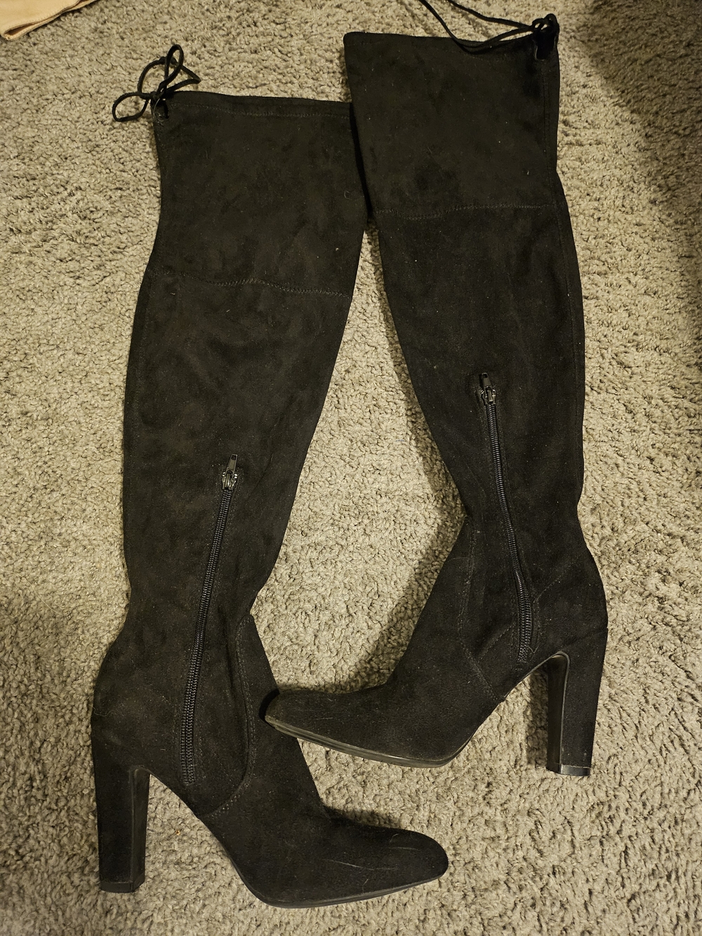 Unisa🔥🖤 Black Suede Over-the-Knee High Heel Boots